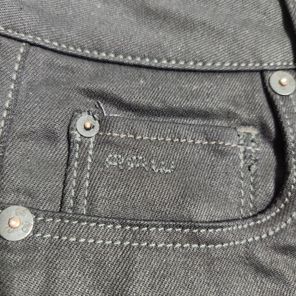 NWOT G-Star RAW 3301 Slim Black Button-up Youth Jeans (W24xL30) - Picture 9 of 16